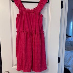 Girls' Pink Ruffled Dress